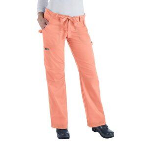 KOI™ 701 Women's Lindsey 7-Pocket Cargo Scrub Pant - Sweet Coral